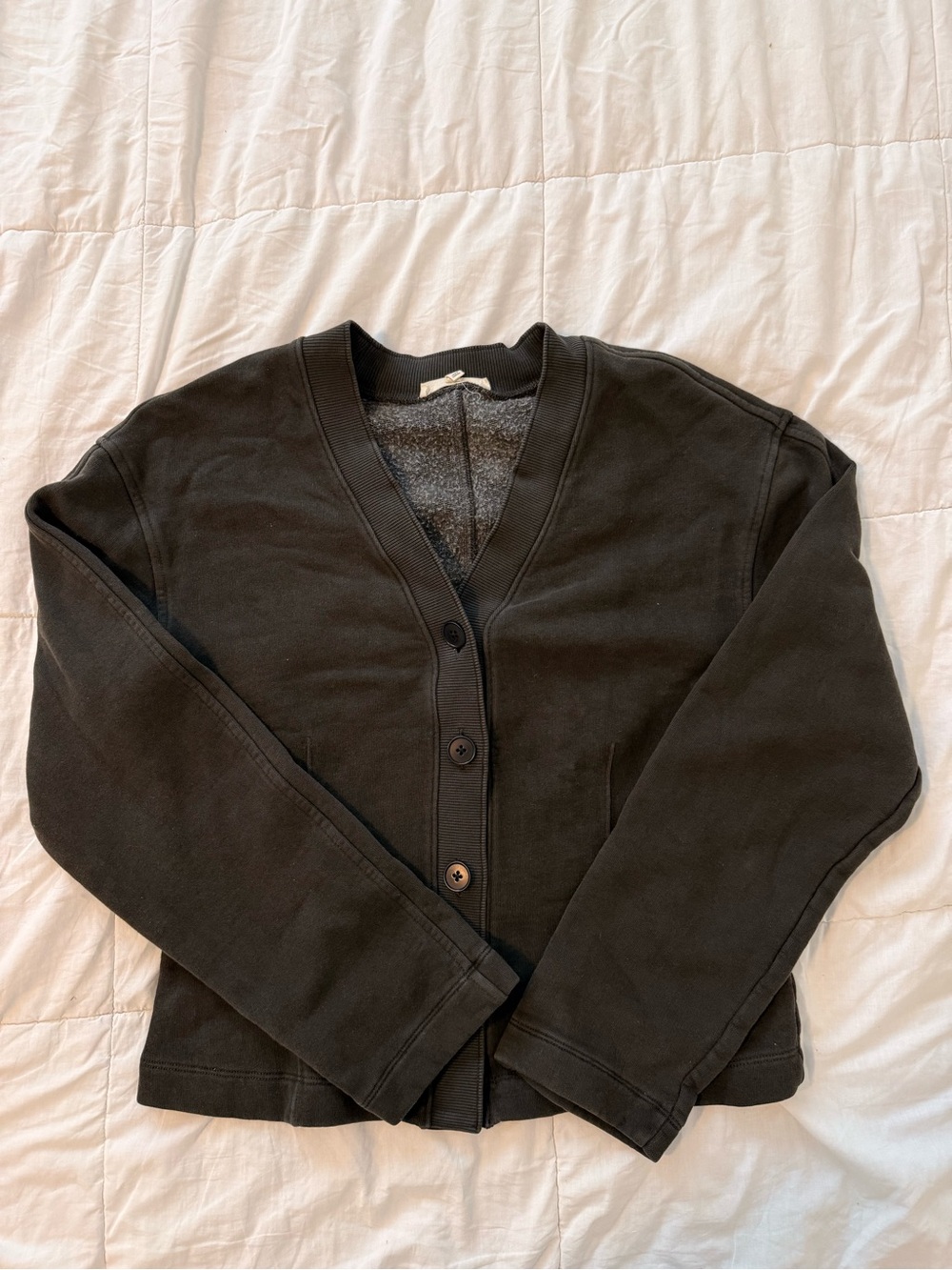 Madewell Chaecoal Gray Women’s Button Front Cardigan